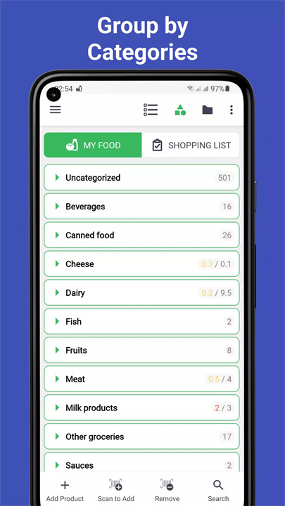 食物核对清单app2